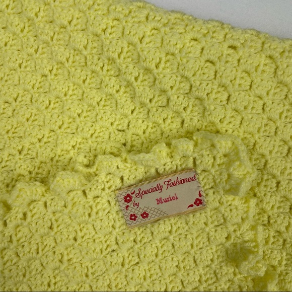 Vintage Muriel Crochet Blanket Unisex - Picture 2 of 5